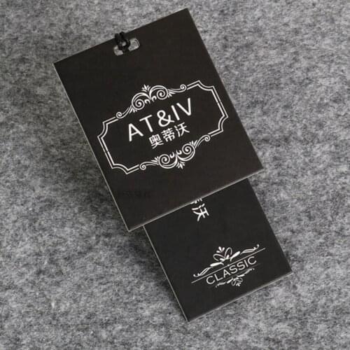 ZeQi new fashion custom hang tag printed clothes tags customized label paper swing tags 300gsm paper