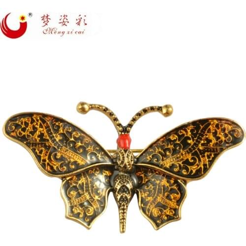 New Jewelry Bijoux Animal Brooches For Women Butterfly broches mujer Retro Gold Pin For Girl Pearl Broches para as mulheres Gift
