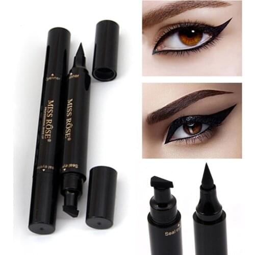 1pcs Makeup Liquid Eyeliner Pencil Quick Dry Waterproof Eye Liner Black Color With Seal Stamp Long Lasting Eye Pencil #250047