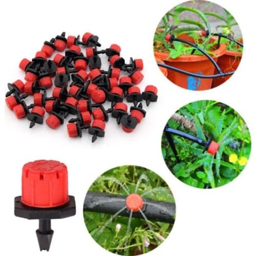 100 x Adjustable Garden Irrigation Misting Micro Flow Water Dropper Head
