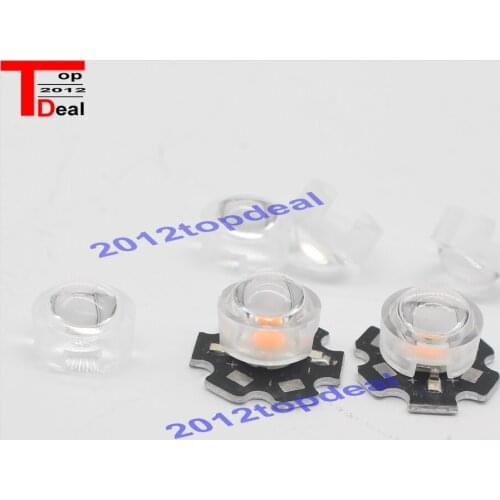 20pcs 13mm *10mm mini Led Lens Holder 30 45 60 90 Degree For 1w 3w LED High Power Bead Bulb