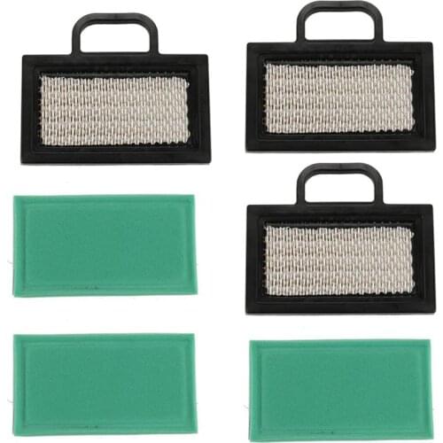 3Sets 499486 Air Filter Kit for 499486S 698754 Intek V-Twin 18-26 HP Tractor Lawn Mower Pre-Filter 273638 273638S