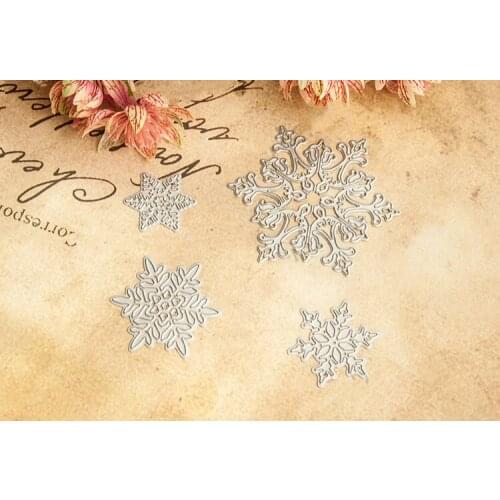 4pcs snowflake Metal Cutting Dies Stencils for DIY Scrapbooking/photo album Decorative Embossing DIY Paper Cards