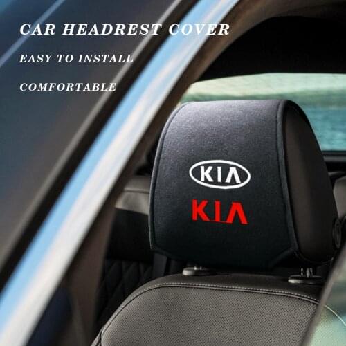 Car Sticker Super Soft Cotton Headrest Cover For KIA Cerato Sportage R K2 K3 K5 RIO 3 4 Sorento Car Accessories Styling