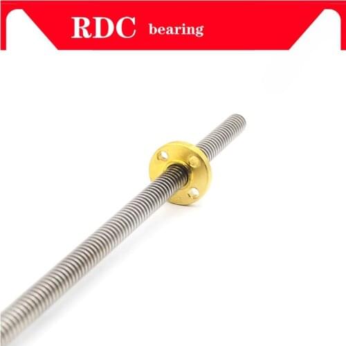 Free shipping 3D Printer &CNC THSL-500-8D Length 350mm T-type Stepper Motor Trapezoidal Lead Screw 8MM Thread 8mm T8
