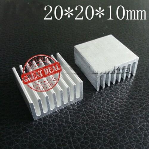 Free Shipping Wholesale 100PCS Aluminum heatsink 20*20*10mm Audio amplifier heatsink silver