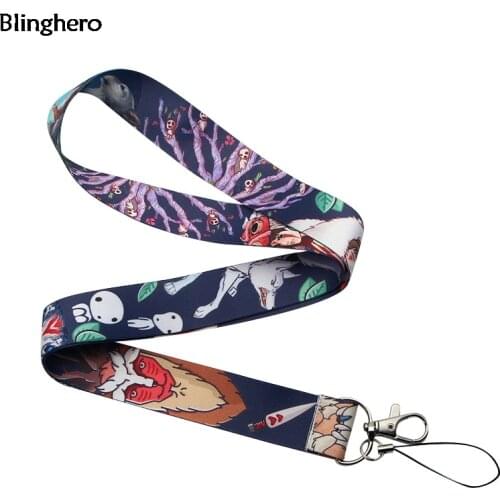 Blinghero Anime Princess Mononoke Lanyard For keys Mobile Phone Strap ID Badge Holder Hang Ropes for Anime Lovers BH0240