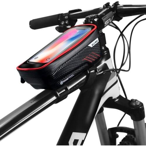 Large Capacity Bike Bags Rainproof MTB Bicycle Bag Cycling Frame Front Top Tube Touchscreen Phone Bag Reflective Phone Case