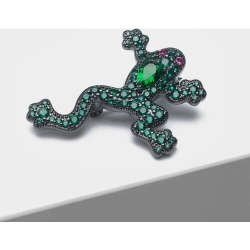 Amorita boutique Green frog brooch fashion flash animal brooch
