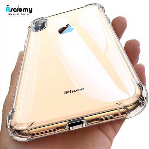 Case For iPhone 11 Pro Max 12 Mini Xs X XR 8 Plus 7 6 6S SE 2020 Crystal Clear Protective Cover Soft TPU Transparent Accessories
