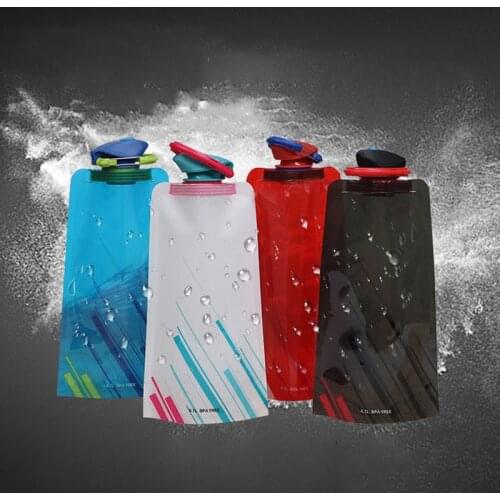 Collapsible Water Bottle Bags 700ML Portable For Hiking Camping Outdoor Supplies Sports Water Bottles Multi Purpose Waterproof