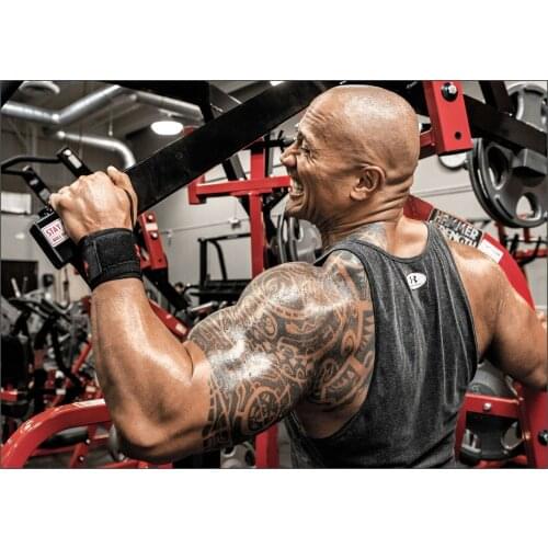 Dwayne The Rock Johnson Bodybuilding Gym Muscle ART SILK POSTER Decorative Wall painting 24x36inch