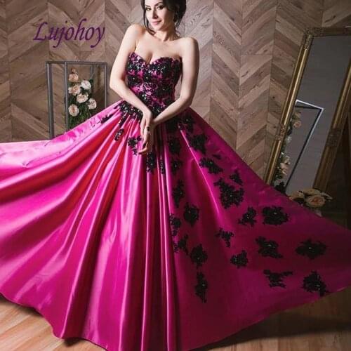 Fuchsia Long Lace Evening Dresses Party Plus Size A Line Women Girl Dinner Celebrity African Prom Formal Evening Gowns Dresses