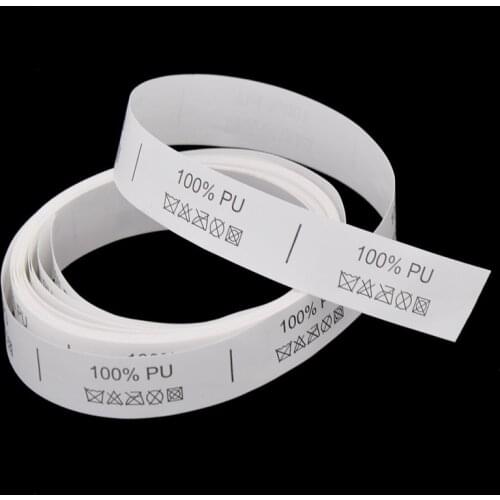 Lychee Life 4M Washable Printed 100% PU Cloth Labels Tags For Diy Bags Garments Diy Sewing Crafts