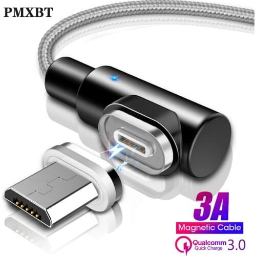 Magnetic Cable Micro USB Adapter Charger For Samsung Redmi Magnet Android Mobile Phone Fast Charging Cable usb-c 1m 3A Data Cord