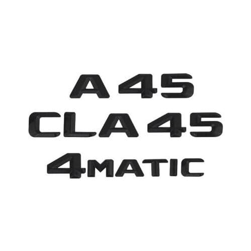 Matt Black ABS CLA 45 Car Trunk Rear Letters Badge Emblem Logo Sticker for Mercedes Benz AMG CLA Class CLA45 AMG