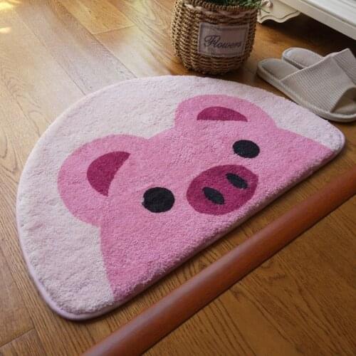Cute Cartoon Animal Doormat Home Living Room Bedroom Bedside Non-slip Carpet Soft and Comfortable Bathroom Floor Mat Carpet
