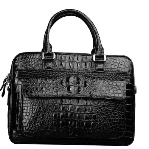 Ourui true crocodile men briefcase Genuine leather new With cover zipper men handbag