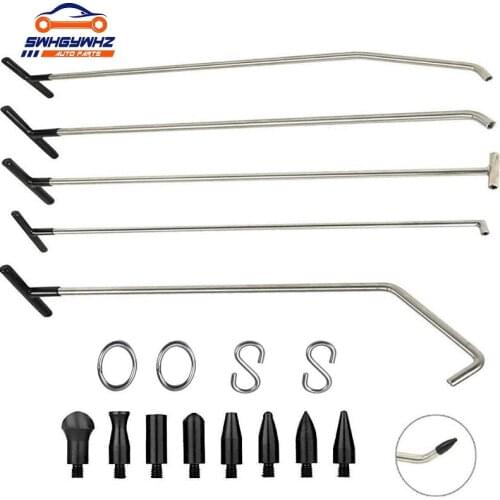 Paintless Dent Repair Kits with 8 Taper Head and S-Hook for Auto Body Dents Hail Damage Removal Set Stainless Steel Hands Tools