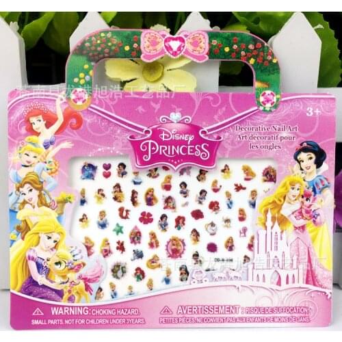 Disney Nail Stickers Frozen Princess Mickey Mouse Minnie Sofia Birthday Party Decoration Supplies Children Cartoon Nail Stickers