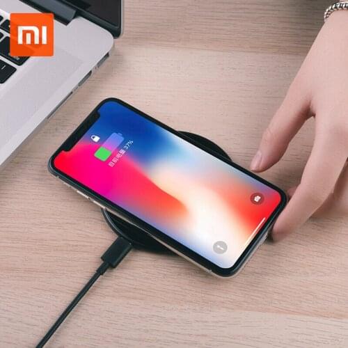 New Original Xiaom ZMI 10W Fast Wireless Charger Iphone x/8/8p Note8 S9/S9 Nokia Moto2 NEXUS 2.5D Glass Surface Wireless Charger