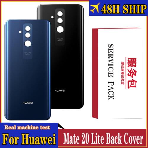 Original Back housing for Huawei Mate 20 Lite Glass Battery cover For Mate 20 Lite Back Cover housing cover Case Replacement