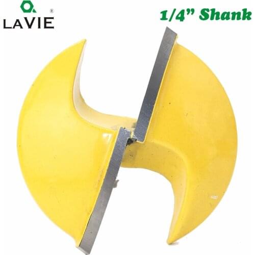LA VIE 1PC 1/4" 6.35mm Shank Small Bowl Flat Bottom Knife Milling Cutter 1-3/4" Wide Door Knife Woodworking Cutters