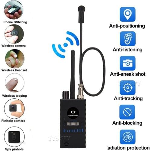 Upgrade G328B RF Signal Detector Wifi GPS Bug Mini Anti Spy Hidden Camera Detector for GSM Tracker Device GPS Radar Radio Find
