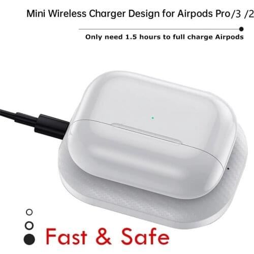 Official 3W wireless charger dock station pad for Apple Airpods pro 2 accessories desk wireless charging for Xiaomi Air2s