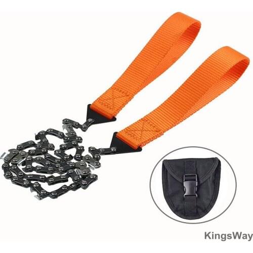 Portable Survival Chainsaw Emergency Chain Saw Outdoor Camping Hiking Hand Saw Wood Cutting Tools for Hiking Camping Climbing