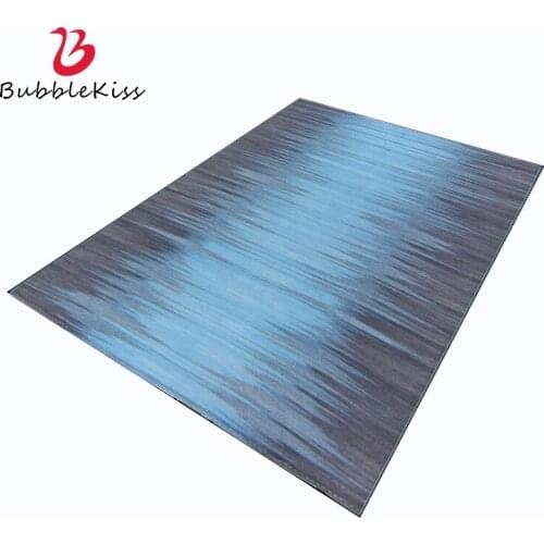 Bubble Kiss Modern Gradient Blue Gray Pattern Carpet for Bedroom Delicate Customized Living Room Decor Area Rug Home Floor Mat