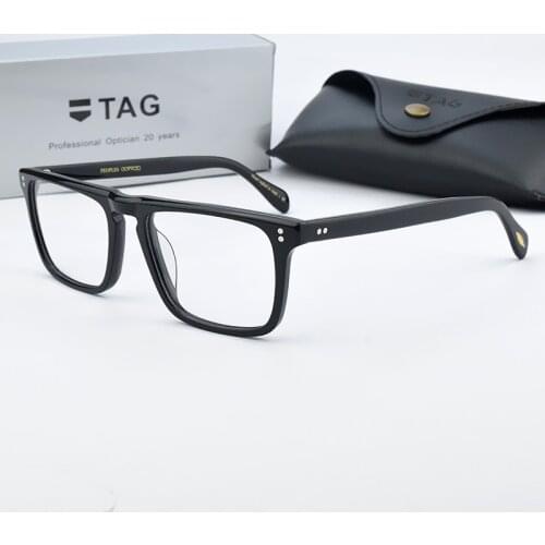 2020 Retro Square glasses frame mens eyeglasses men spectacle frames Vintage Brand computer prescription myopia glasses Nerd