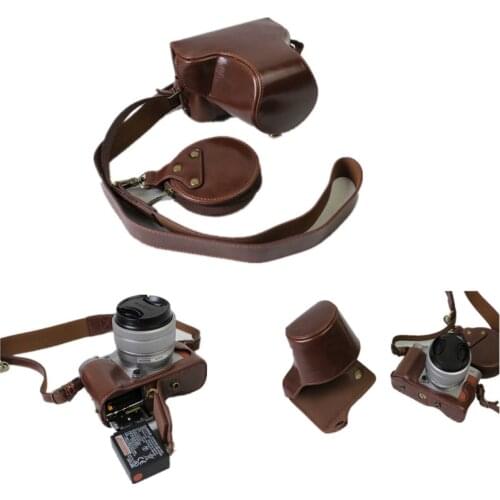 Luxury Version PU Leather Case Cover For Fuji Fujifilm X-A5 X-A20 XA5 XA20 XA7 X-A7 Camera Bag With Storage Bag Battery Opening