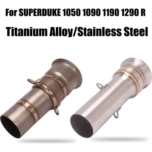 Slip On For SuperDuke 1050 1090 1190 1290 R Modified Motorcycle Titanium Alloy Exhaust Connect Middle Link Tube 51Mm