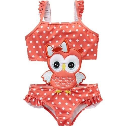 2020 Kids Girls Swimsuits One Piece Summer Patachwork Design Cute Animal Beach Bath Clothing 1-8 Year Children Girl Swimwear