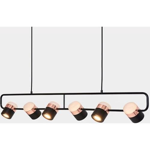 Modern Led Pendant Lights Simple Aluminum For Bedroom Dining Room Bar Decor Nordic Multi-head Hanging Spotlight Loft Fixtures