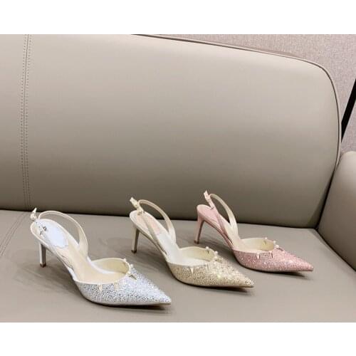 2021 New Fashion Womens Pumps Genuine Leather Shoes Hot Sell Luxury Brand Design High Heels Popular Wedding Shoes
