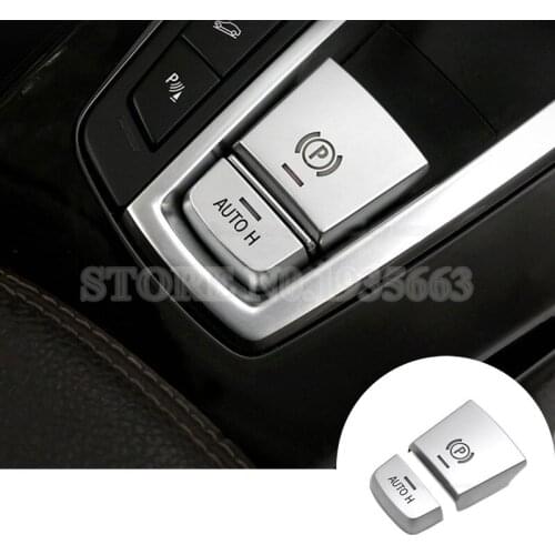 Inner Console Electronic Handbrake AUTO H Button Cover For BMW X5 F15 2014-2018 X6 F16 2015-2018 2pcs Car Accessories Interior