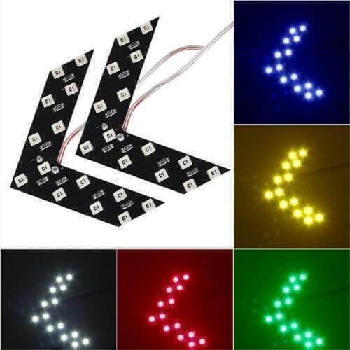 2pcs car arrow indicator yellow for Mitsubishi motors asx lancer 10 9 x outlander xl pajero sport 4 l200 carisma