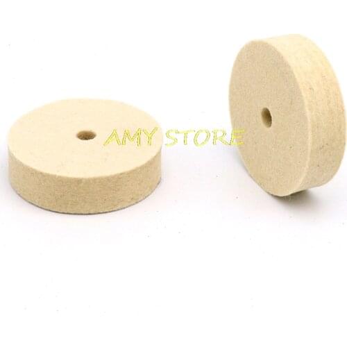 1Pc 3" inch 80mm Diameter 10mm ID Drill Grinding Wheel Buffing Wheel Felt Wool Polishing Pad Abrasive Disc 80x10x21mm