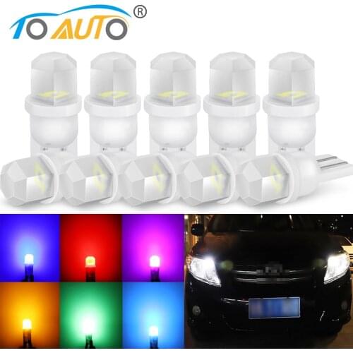 10pcs T10 W5W Led Bulb Ceramic 3014 SMD 194 168 WY5W 501 Car Turn Side Light Marker Lamp 12V 6000K Auto Claerance Wedge Side 12V
