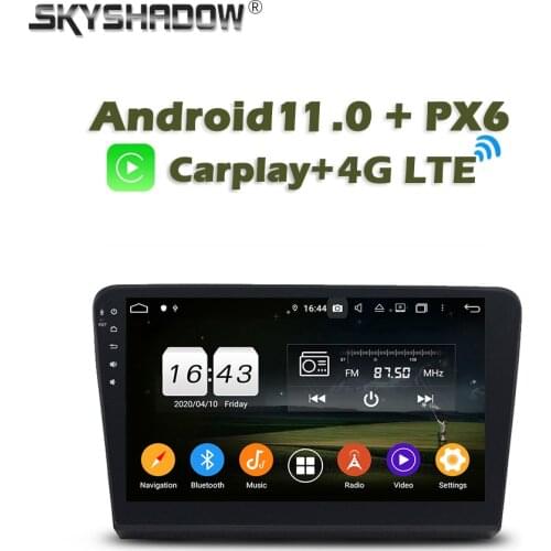 Wireless Carplay PX6 Car DVD Player Android 10.0 4GB+64GB HD GPS RDS Auto Radio wifi Bluetooth 5.0 For VW BORA 2012 - 2014 2015