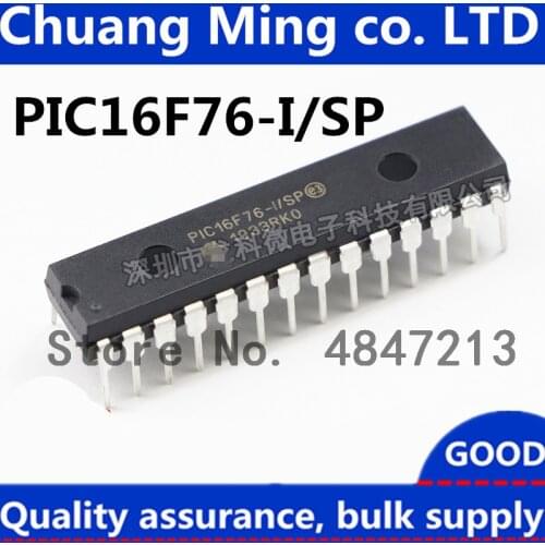 Free Shipping 10pcs/lots PIC16F76-I/SP PIC16F76 16F76 DIP-28 IC In stock