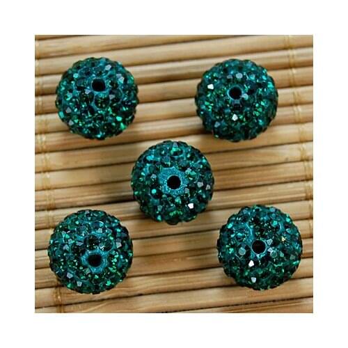 Free Shipping! 50pcs/Lot,Good Quality 10mm Emerald Clay Beads Diy jewellery