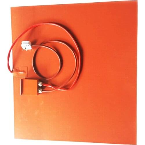 240V 2000W 650*650*1.5mm 3d printer Silicone Heater digital thermostat on wire adhesive 1 side 1000mm lead wire