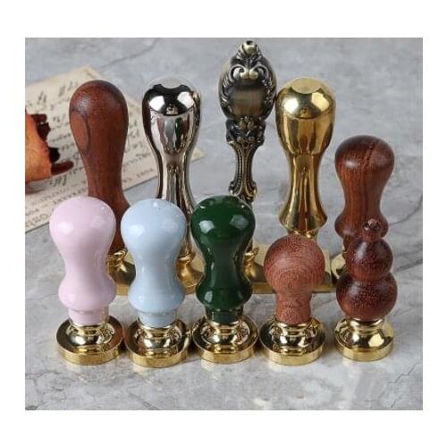 Wooden Handle, for league DIY gift Macaron seal stamp vintage Art Deco Jacaranda Wax Seal Sealing Handle Wedding Seal Gift
