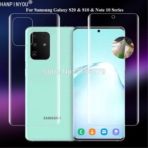 For Samsung Galaxy S20 Ultra S10 Note10 Plus Lite 5G Clear TPU / Matte Frosted Hydrogel Full Cover Soft Screen Protector Film