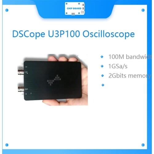 DSCope U3P100 1GSa/s 100mhz PC oscilloscope usb digital Dual Sampling Rate dual analog Bandwidth with FFT GUI Interface