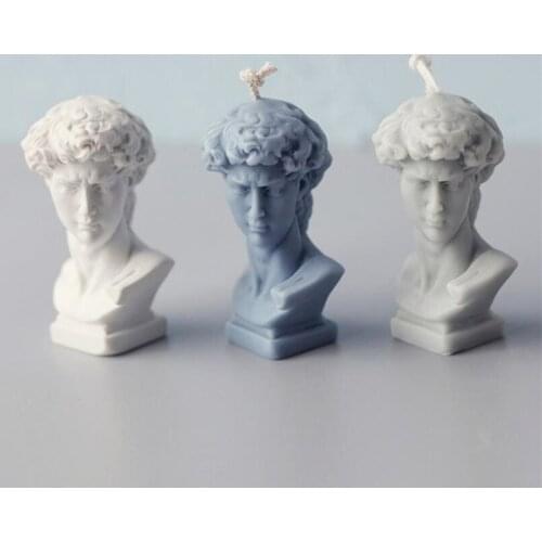 Candle Mold David Plaster Portrait Aromatherapy Silicone DIY 3D Decoration