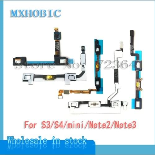 10pcs/lot Back Menu Home Button Flex Cable For Samsung Galaxy S3 S4 mini Note 2 3 i9300 i9500 i9505 N7100 N9005 Replacement